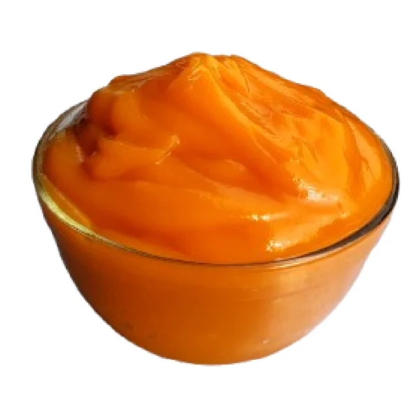 Fresh and smooth Moumachi Palmyra fruit pulp in a glass bowl showcasing texture